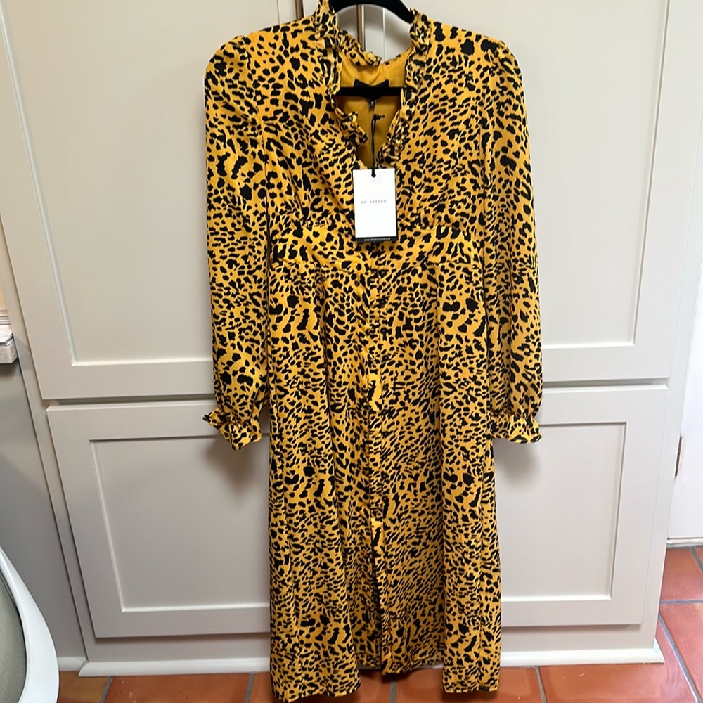 Animal print midi